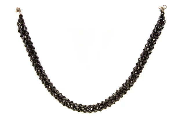 Halskette aus schwarzen Perlen — Stockfoto