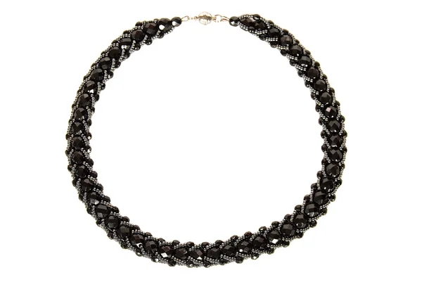Halskette aus schwarzen Perlen — Stockfoto