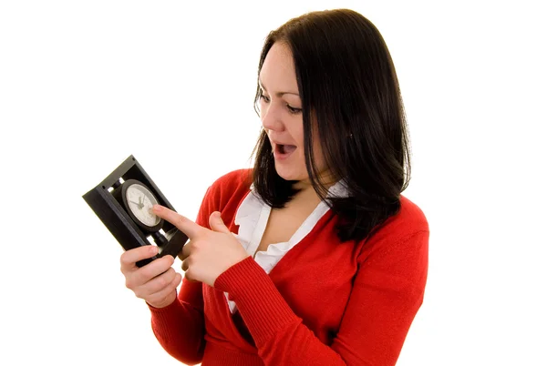 stock image Girl with clock