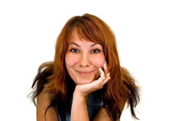 stock image Smiling redhead girl