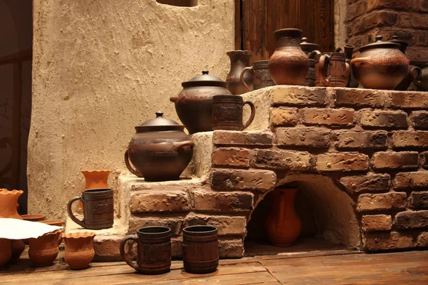 Pote de argila tradicional — Fotografia de Stock