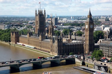 Big Ben'e ve Parlamento Londra, İngiltere'de ev