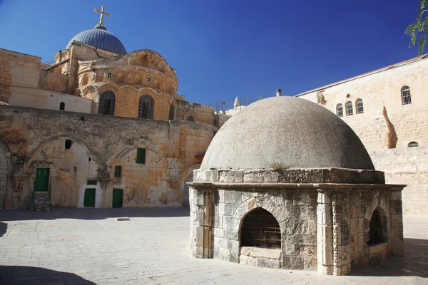 Place at Dome on the Church of the Holy Sepulchre in Jerusalem — Stock Photo, Image