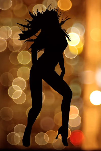 Mujeres bailando en un salón disco — Foto de Stock