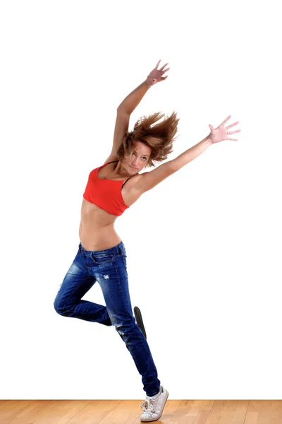宴会の女性現代スポーツ バレエ ダンサー — ストック写真
