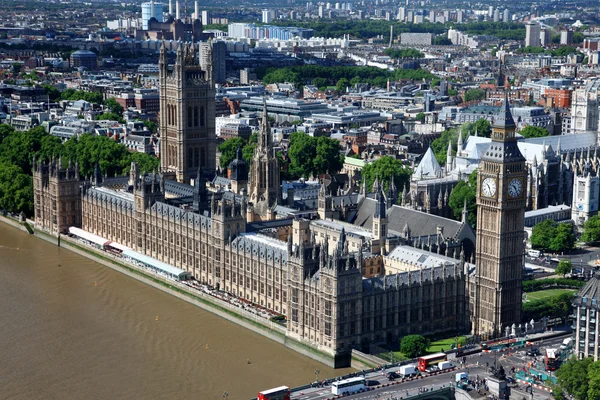 Big ben a komory parlamentu v Londýně, Velká Británie Stock Fotografie