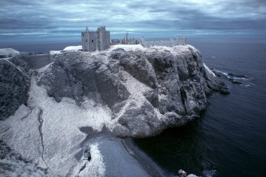 rocky h üzerinde bulunan dunnottar Kalesi Ortaçağ kale