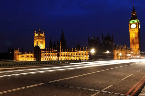 Біг-Бен і будинку парламенту в нічний час, Лондон, Великобританія — стокове фото