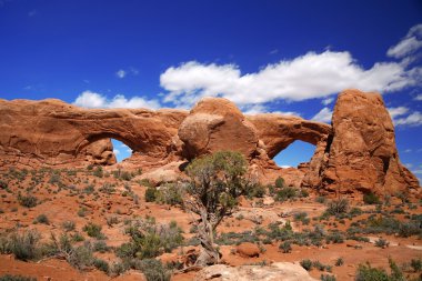 arches Ulusal Parkı Utah, ABD ve Güney penceresinde