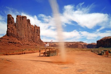 Little tornado in Monument Valley, Navajo Tribal Park, Arizona, clipart