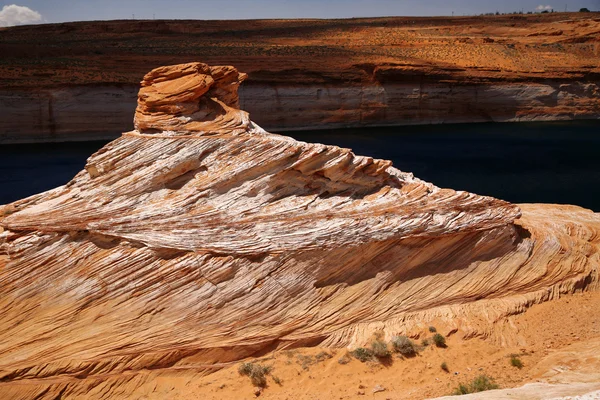 Rock at Colorado river in Glen Canyon before Lake Powell, USA — Stock Photo, Image