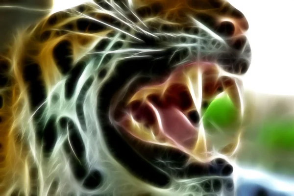 Ilustração maravilhosa com rosto de tigres — Fotografia de Stock