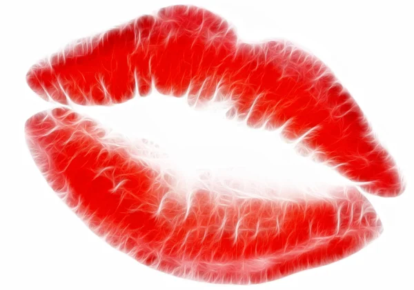 Preciosos labios rojos de mujer aislados en blanco — Foto de Stock