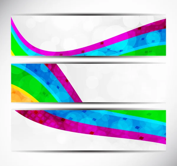 Set of rainbow banners — Stock Vector