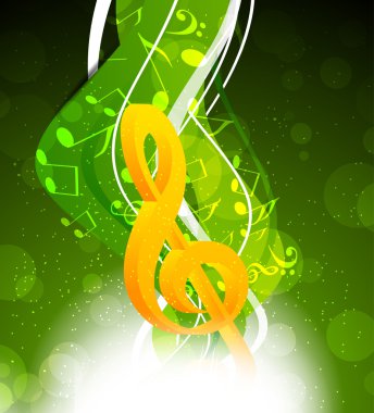 Background with g-clef clipart