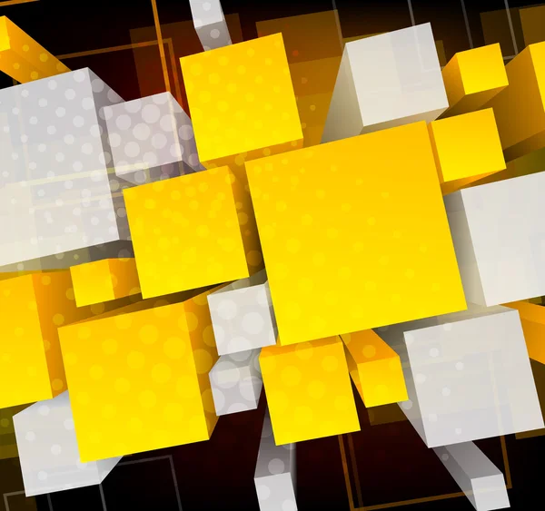 Achtergrond met 3D-kubussen — Stockvector