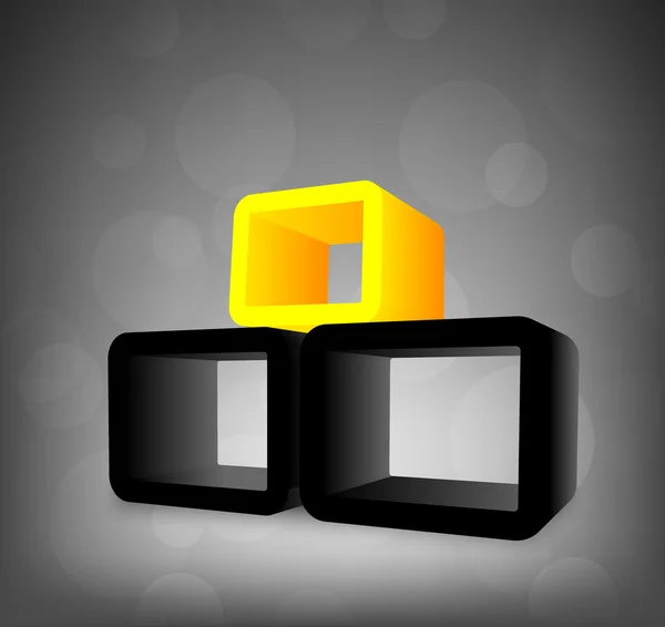 Hintergrund mit 3D-Elementen — Stockvektor