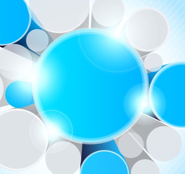 Background with 3d circles clipart