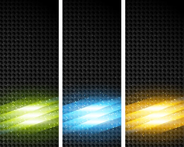 Set di banner colorati luminosi — Vettoriale Stock