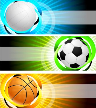 Banners with globe clipart