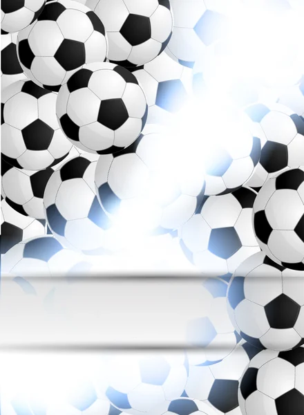Fond abstrait avec ballon de football — Image vectorielle