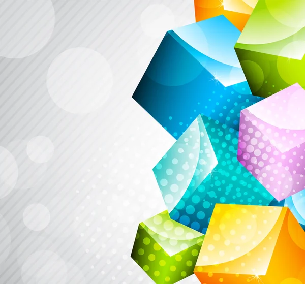 Abstracte kleurrijke kubussen — Stockvector