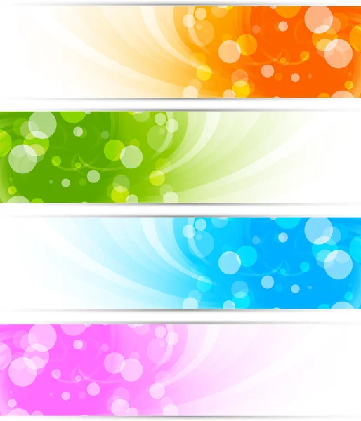Set of bright banners — Stock Vector