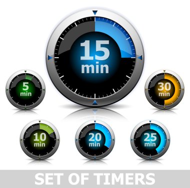 Set of timers clipart