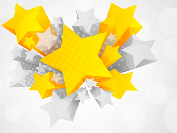 Arrière-plan avec étoile 3d — Image vectorielle