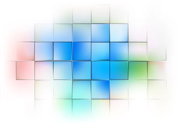 Fond abstrait avec des carrés colorés — Image vectorielle