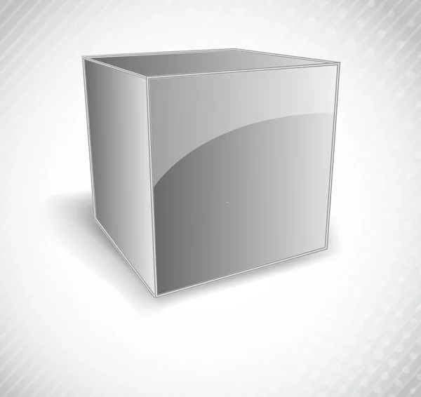 Фон зі срібним кубиком — стоковий вектор