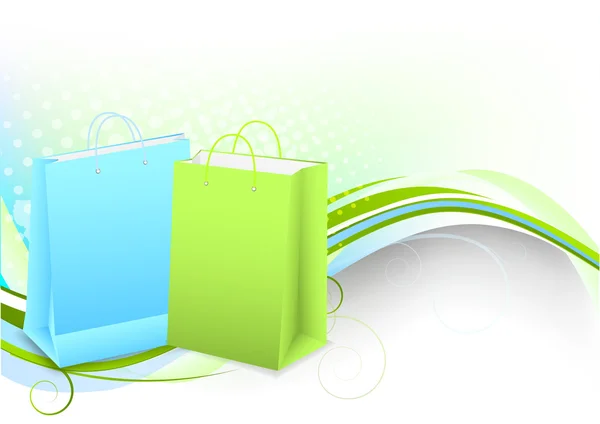 Hintergrund mit Einkaufstaschen — Stockvektor