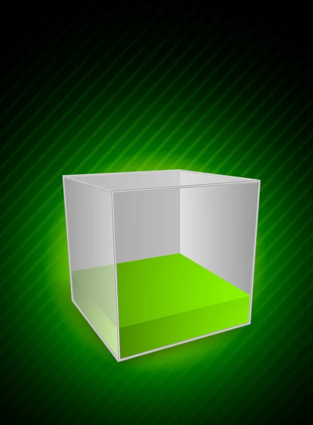 Bakgrund med kub — Stock vektor