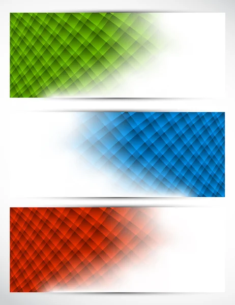 Set of abstract tech banners — Stock Vector
