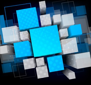 Background with cubes clipart