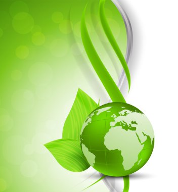 Green background with globe