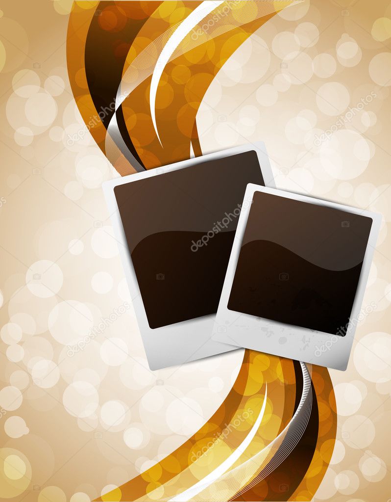 Bright background with photo frames