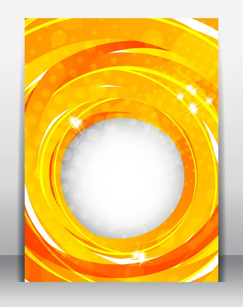 明るいオレンジ色のポスター — ストックベクタ
