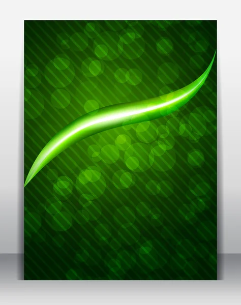 Poster verde brillante — Vettoriale Stock