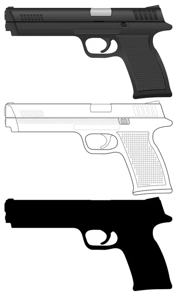 Ensemble de pistolet — Image vectorielle