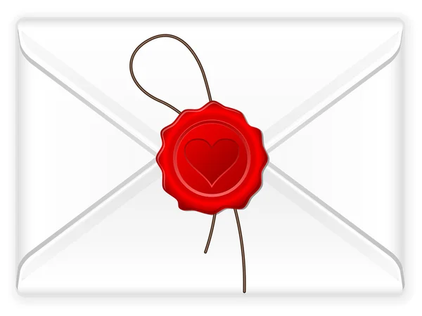 Envelope love stamp — Stock Vector