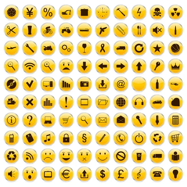sarı daire Icons set