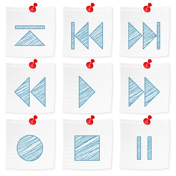 Papier et symbole de support de dessin — Image vectorielle