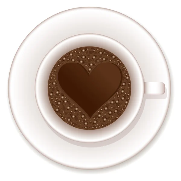 Copo de café amor — Vetor de Stock
