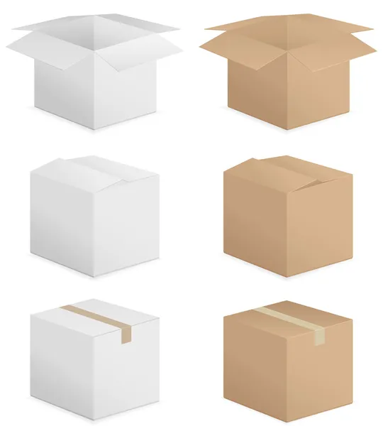 Cardboard boxes — Stock Vector