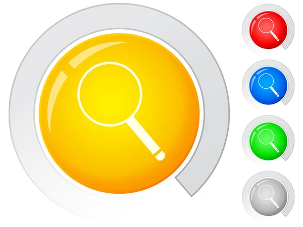Buttons magnifier — Stock Vector