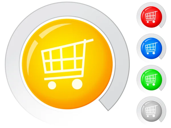Buttons shopping cart — Stock Vector