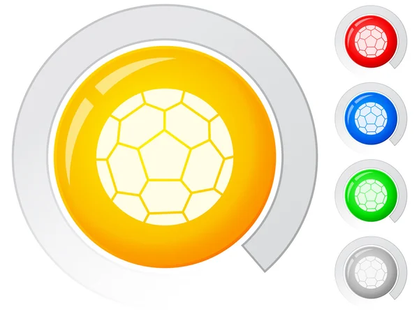 Buttons soccer — Stock Vector