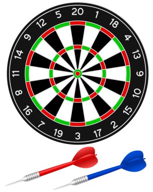 Darts game clipart