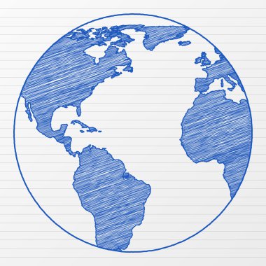 drawing world globe 5 clipart